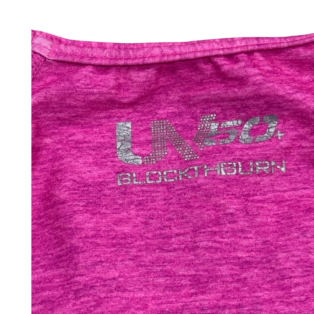 Speedo UV 50+ Pink Swim Shirt Sun Protection Top Girls M SPF Stop Sun Burns - Picture 4 of 7